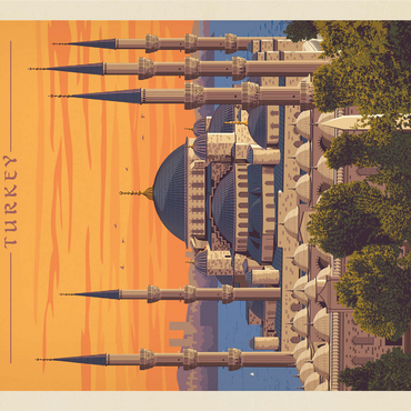 Turkey: Istanbul, Vintage Poster 1000 Jigsaw Puzzle 3D Modell