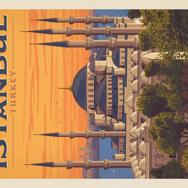 Turkey: Istanbul, Vintage Poster 100 Jigsaw Puzzle 3D Modell