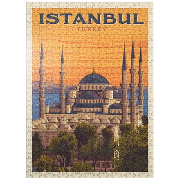 puzzleplate Turkey: Istanbul, Vintage Poster 500 Jigsaw Puzzle