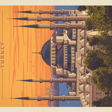 Turkey: Istanbul, Vintage Poster 500 Jigsaw Puzzle 3D Modell