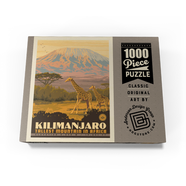 Kilimanjaro: Tallest Mountain in Africa, Vintage Poster 1000 Jigsaw Puzzle box view3