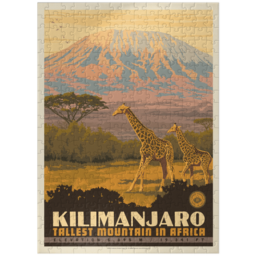 puzzleplate Kilimanjaro: Tallest Mountain in Africa, Vintage Poster 300 Jigsaw Puzzle