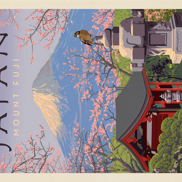 Japan: Mount Fuji, Vintage Poster 1000 Jigsaw Puzzle 3D Modell