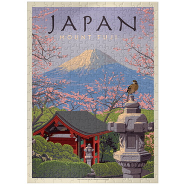 puzzleplate Japan: Mount Fuji, Vintage Poster 300 Jigsaw Puzzle