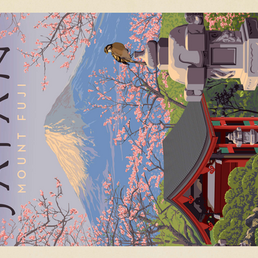 Japan: Mount Fuji, Vintage Poster 500 Jigsaw Puzzle 3D Modell