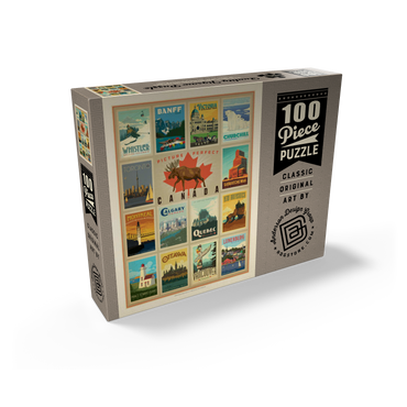 Canada Travel, Collage, Vintage Poster 100 Jigsaw Puzzle box view2