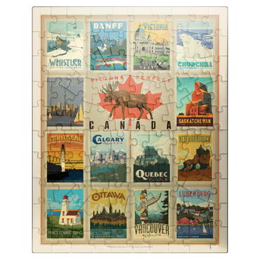 puzzleplate Canada Travel, Collage, Vintage Poster 100 Jigsaw Puzzle