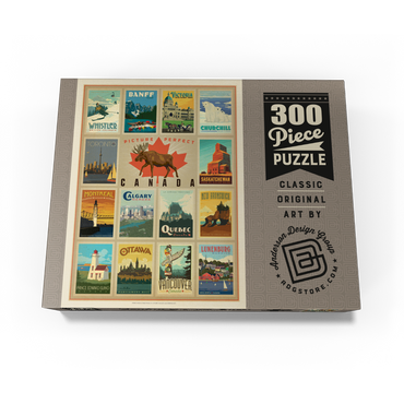 Canada Travel, Collage, Vintage Poster 300 Jigsaw Puzzle box view3