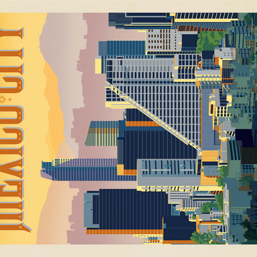 Mexico: Mexico City, Vintage Poster 1000 Jigsaw Puzzle 3D Modell