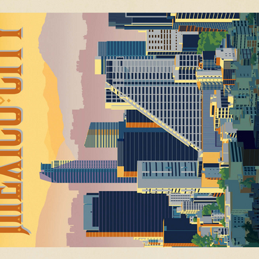 Mexico: Mexico City, Vintage Poster 500 Jigsaw Puzzle 3D Modell