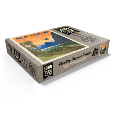 New Zealand: Milford Sound, Vintage Poster 1000 Jigsaw Puzzle box view1