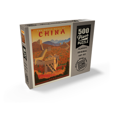 China: Great Wall, Vintage Poster 500 Jigsaw Puzzle box view2