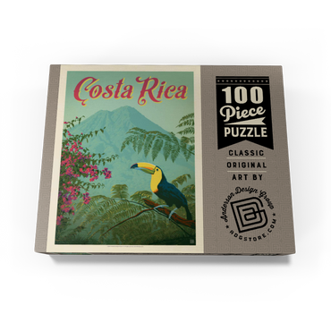 Costa Rica: Toucan in the jungle, Vintage Poster 100 Jigsaw Puzzle box view3