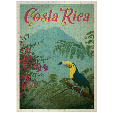 puzzleplate Costa Rica: Toucan in the jungle, Vintage Poster 300 Jigsaw Puzzle