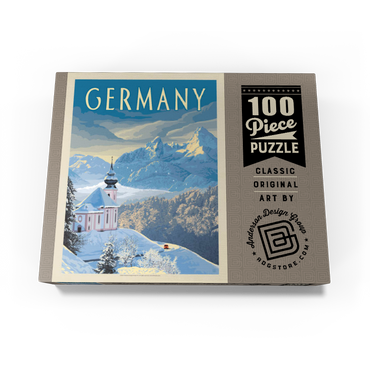 Germany: Bavarian Alps, Vintage Poster 100 Jigsaw Puzzle box view3