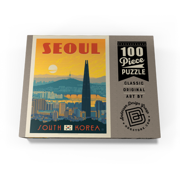 South Korea: Seoul, Vintage Poster 100 Jigsaw Puzzle box view3