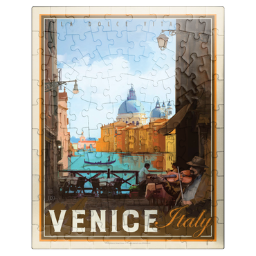 puzzleplate Italy, Venice: La Dolce Vita, Vintage Poster 100 Jigsaw Puzzle