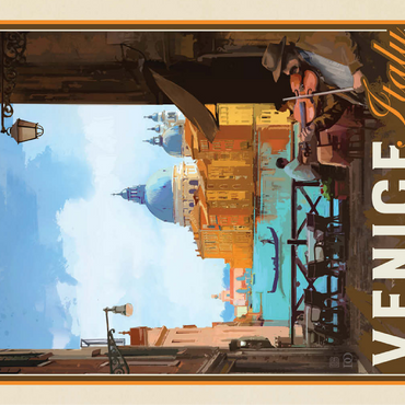 Italy, Venice: La Dolce Vita, Vintage Poster 100 Jigsaw Puzzle 3D Modell
