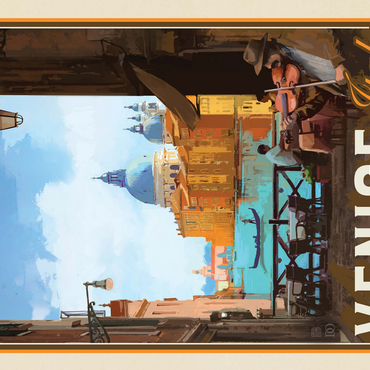 Italy, Venice: La Dolce Vita, Vintage Poster 500 Jigsaw Puzzle 3D Modell