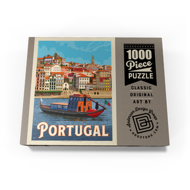 Portugal: Porto District, Vintage Poster 1000 Jigsaw Puzzle box view3