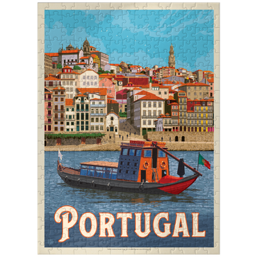 puzzleplate Portugal: Porto District, Vintage Poster 300 Jigsaw Puzzle