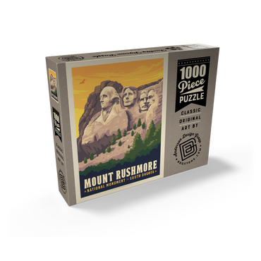 Mt Rushmore National Memorial: Side View, Vintage Poster 1000 Jigsaw Puzzle box view2
