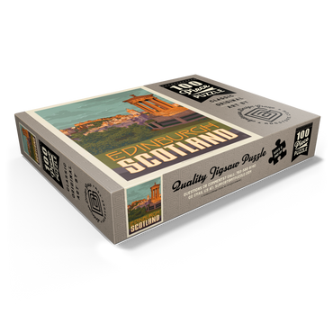 Scotland: Edinburgh, Vintage Poster 100 Jigsaw Puzzle box view1
