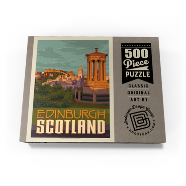 Scotland: Edinburgh, Vintage Poster 500 Jigsaw Puzzle box view3