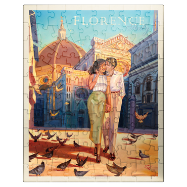 puzzleplate Italy: Florence Fling, Vintage Poster 100 Jigsaw Puzzle