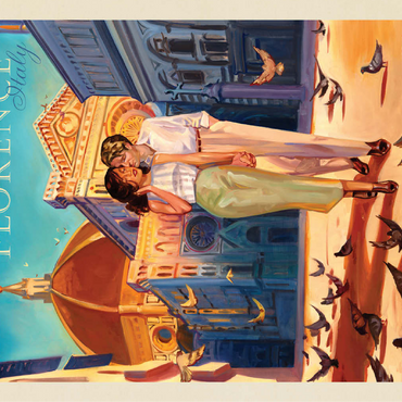 Italy: Florence Fling, Vintage Poster 100 Jigsaw Puzzle 3D Modell
