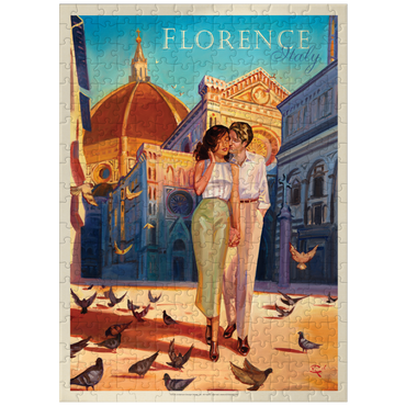 puzzleplate Italy: Florence Fling, Vintage Poster 300 Jigsaw Puzzle