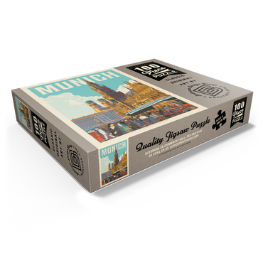 Germany: Munich, Vintage Poster 100 Jigsaw Puzzle box view1