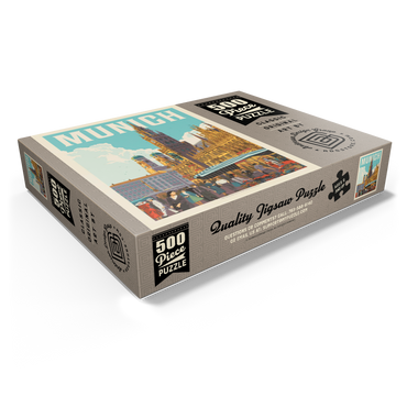 Germany: Munich, Vintage Poster 500 Jigsaw Puzzle box view1