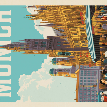 Germany: Munich, Vintage Poster 500 Jigsaw Puzzle 3D Modell