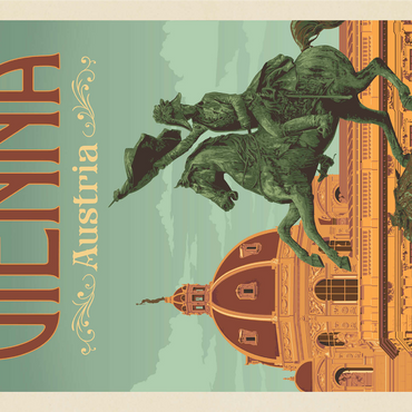 Austria: Vienna, Vintage Poster 1000 Jigsaw Puzzle 3D Modell