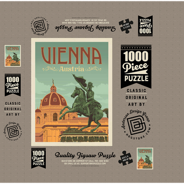 Austria: Vienna, Vintage Poster 1000 Jigsaw Puzzle box 3D Modell