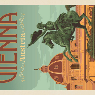 Austria: Vienna, Vintage Poster 100 Jigsaw Puzzle 3D Modell