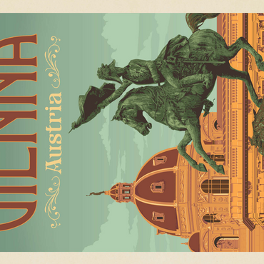 Austria: Vienna, Vintage Poster 500 Jigsaw Puzzle 3D Modell