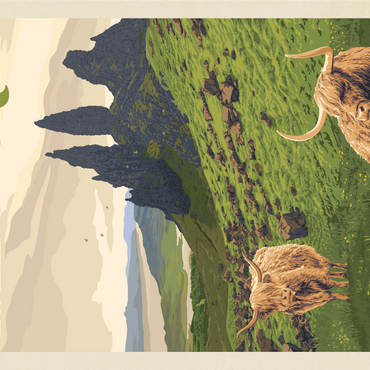 Scotland: Isle Of Skye, Vintage Poster 1000 Jigsaw Puzzle 3D Modell