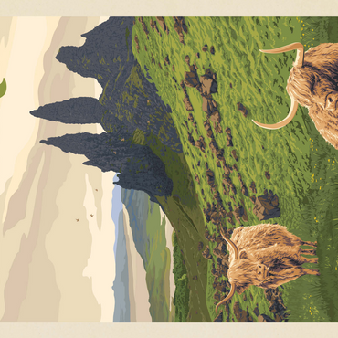 Scotland: Isle Of Skye, Vintage Poster 500 Jigsaw Puzzle 3D Modell