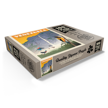 Venezuela: Angel Falls, Vintage Poster 100 Jigsaw Puzzle box view1