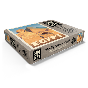 Egypt: Pyramids and the Great Sphinx, Vintage Poster 500 Jigsaw Puzzle box view1