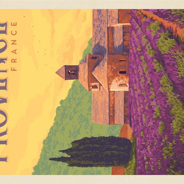 France: Provence, Vintage Poster 1000 Jigsaw Puzzle 3D Modell