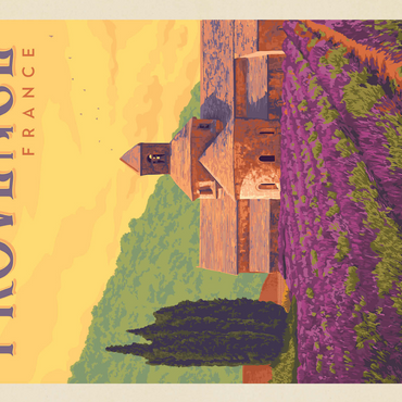 France: Provence, Vintage Poster 500 Jigsaw Puzzle 3D Modell