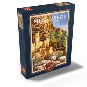 Mesa Verde National Park - Sunrise at Cliff Palace, Vintage Travel Poster 300 Jigsaw Puzzle box view2
