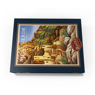 Mesa Verde National Park - Sunrise at Cliff Palace, Vintage Travel Poster 300 Jigsaw Puzzle box view3