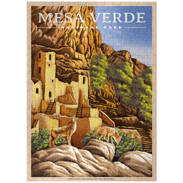 puzzleplate Mesa Verde National Park - Sunrise at Cliff Palace, Vintage Travel Poster 300 Jigsaw Puzzle
