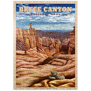 puzzleplate Bryce Canyon National Park - Pillars of Stone, Vintage Travel Poster 500 Jigsaw Puzzle