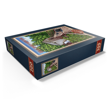 Great Smoky Mountains National Park - Enchanted Mill Among Smoky Highlands, Vintage Travel Poster 300 Jigsaw Puzzle box view1