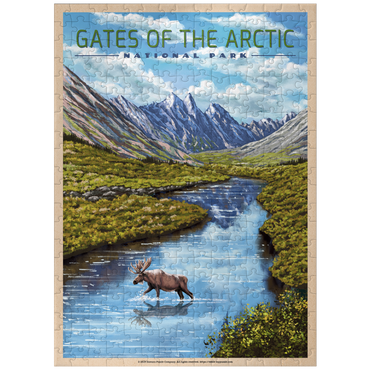 puzzleplate Gates of the Arctic National Park - The Arctic Whisper, Vintage Travel Poster 300 Jigsaw Puzzle